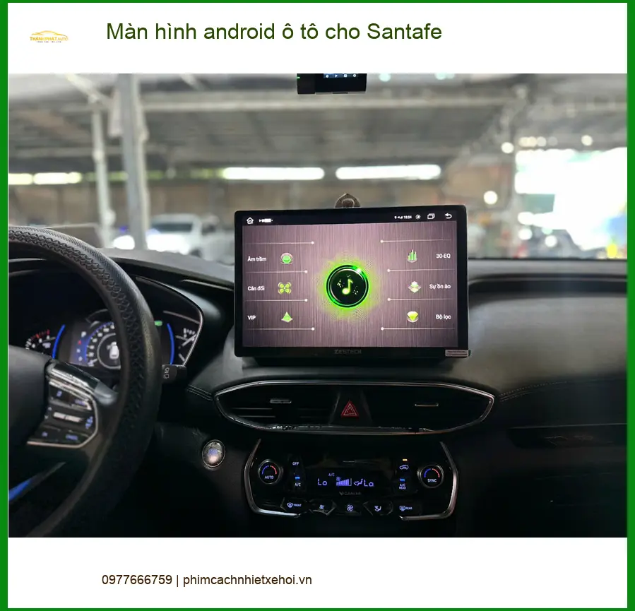 Anh Hưng nâng cấp Màn hình Android ô tô cho Santafe tại Quận 10 để xem YouTube ảnh thực tế 2