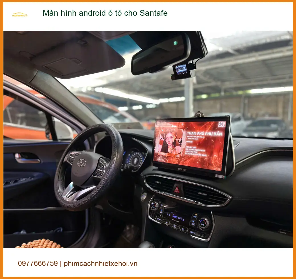 Anh Hưng nâng cấp Màn hình Android ô tô cho Santafe tại Quận 10 để xem YouTube ảnh thực tế 4