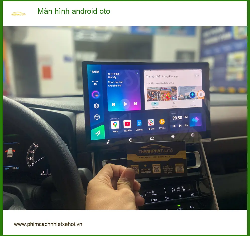 Anh Duy lắp màn hình android oto chính hãng cho VinFast Lux A2.0 tại Quận Bình Tân