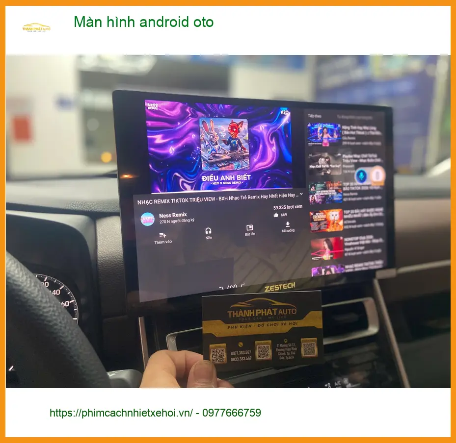 Anh Duy lắp màn hình android oto chính hãng cho VinFast Lux A2.0 tại Quận Bình Tân ảnh thực tế 2