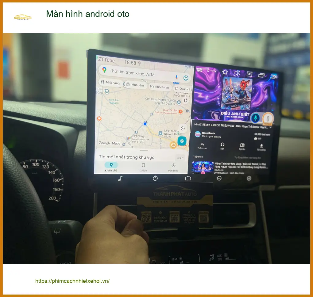 Anh Duy lắp màn hình android oto chính hãng cho VinFast Lux A2.0 tại Quận Bình Tân ảnh thực tế 4