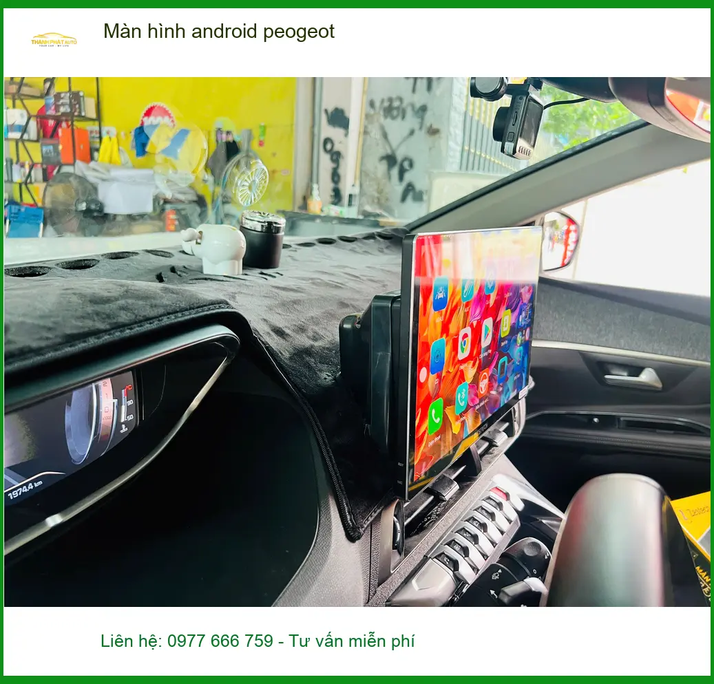 Anh Khang lắp màn hình Android cho Peugeot 3008 tại Quận 10 để giải trí trên xe