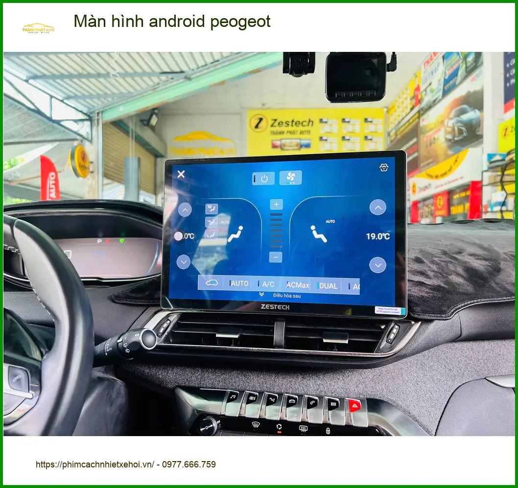 Anh Khang lắp màn hình Android cho Peugeot 3008 tại Quận 10 để giải trí trên xe ảnh thực tế 2