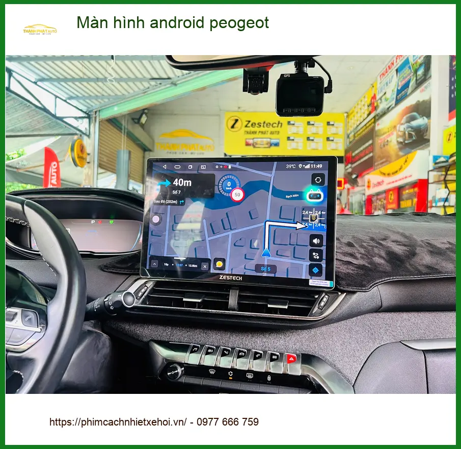 Anh Khang lắp màn hình Android cho Peugeot 3008 tại Quận 10 để giải trí trên xe ảnh thực tế 3