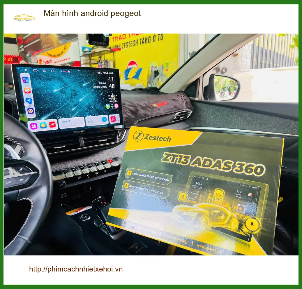 Anh Kiên lắp màn hình Android Peugeot Quận 1, nâng cấp tiện ích giải trí ảnh thực tế 2