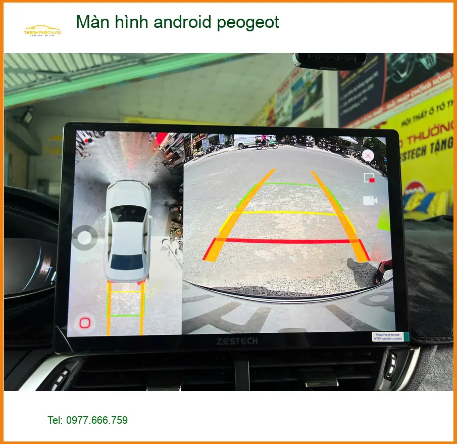Anh Kiên lắp màn hình Android Peugeot Quận 1, nâng cấp tiện ích giải trí ảnh thực tế 3
