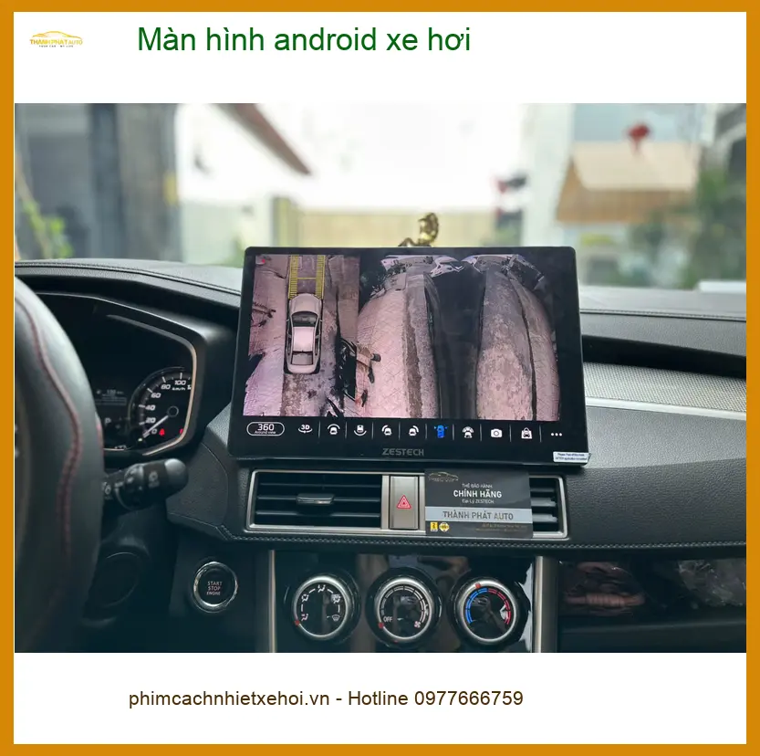 Anh Khang lắp màn hình android xe hơi cho Attrage tại Quận 5