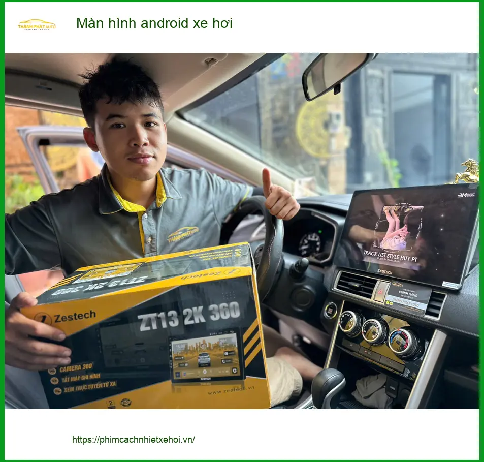 Chị Thảo gắn màn hình android xe hơi Kia Carnival tại Bình Chánh để tiện nghi ảnh thực tế 3