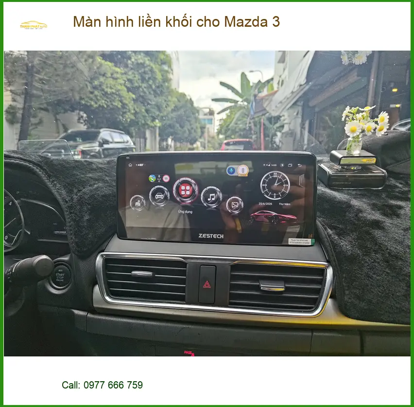 Anh Cường nâng cấp màn hình liền khối Mazda 3 Quận Phú Nhuận