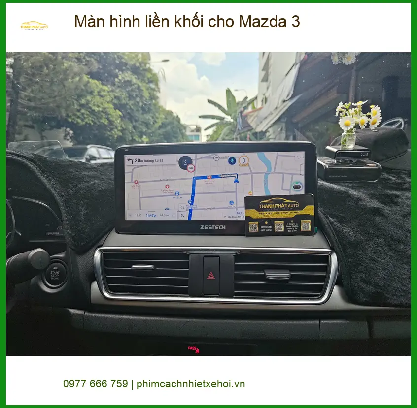 Anh Cường nâng cấp màn hình liền khối Mazda 3 Quận Phú Nhuận ảnh thực tế 2