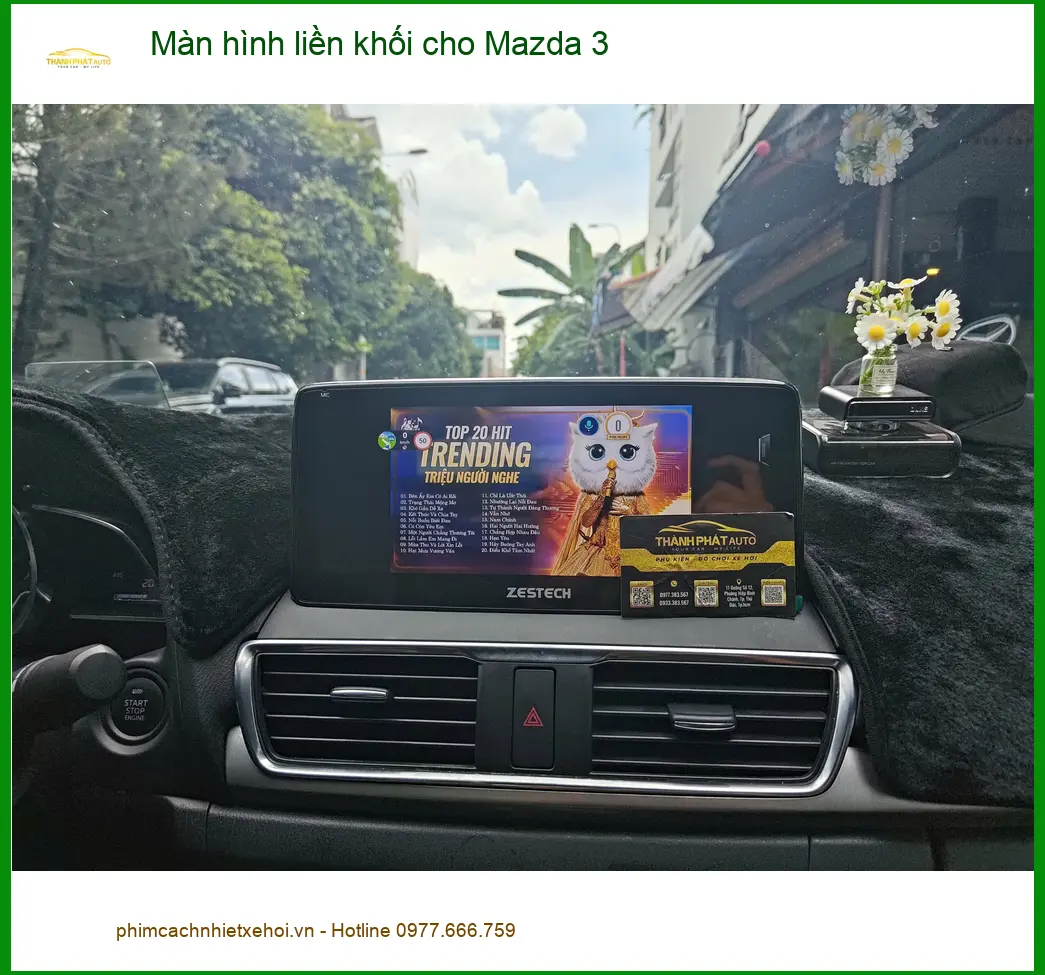 Khách Vinh lắp màn hình liền khối cho Mazda 3 Quận Thủ Đức nâng cấp giải trí