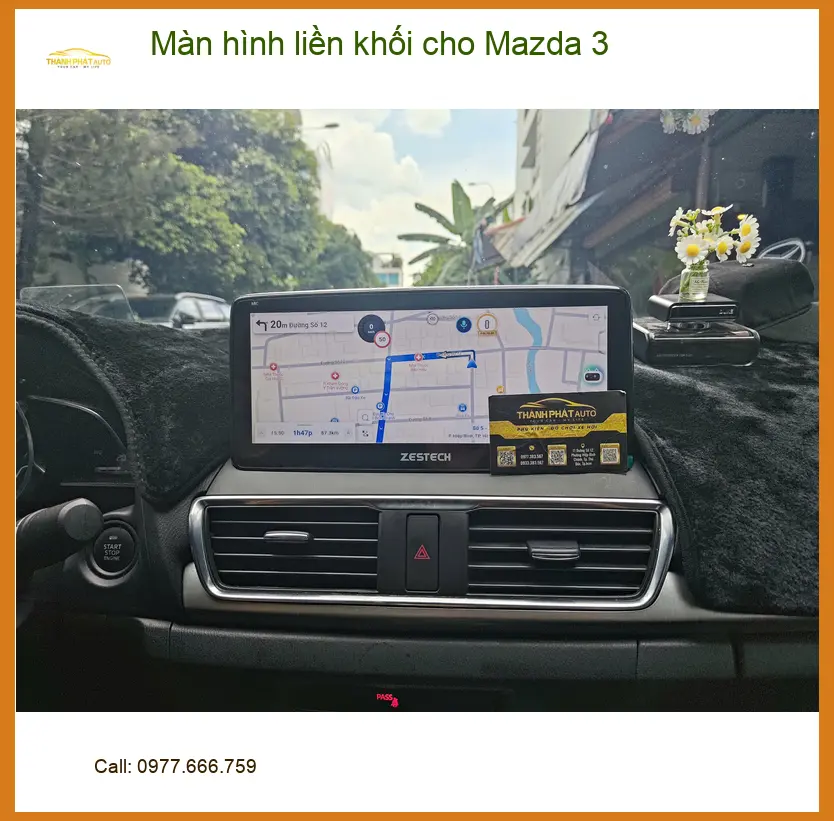 Khách Vinh lắp màn hình liền khối cho Mazda 3 Quận Thủ Đức nâng cấp giải trí ảnh thực tế 2