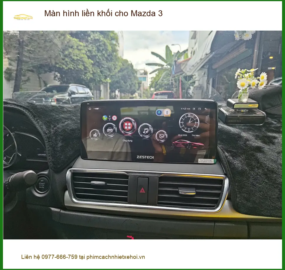 Khách Vinh lắp màn hình liền khối cho Mazda 3 Quận Thủ Đức nâng cấp giải trí ảnh thực tế 3