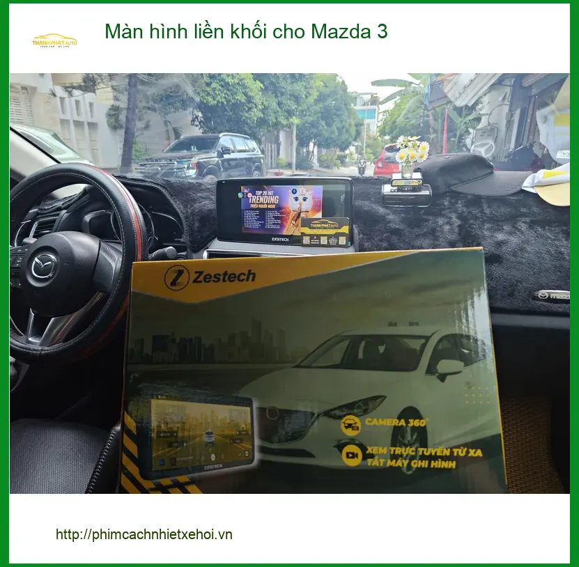 Khách Vinh lắp màn hình liền khối cho Mazda 3 Quận Thủ Đức nâng cấp giải trí ảnh thực tế 4