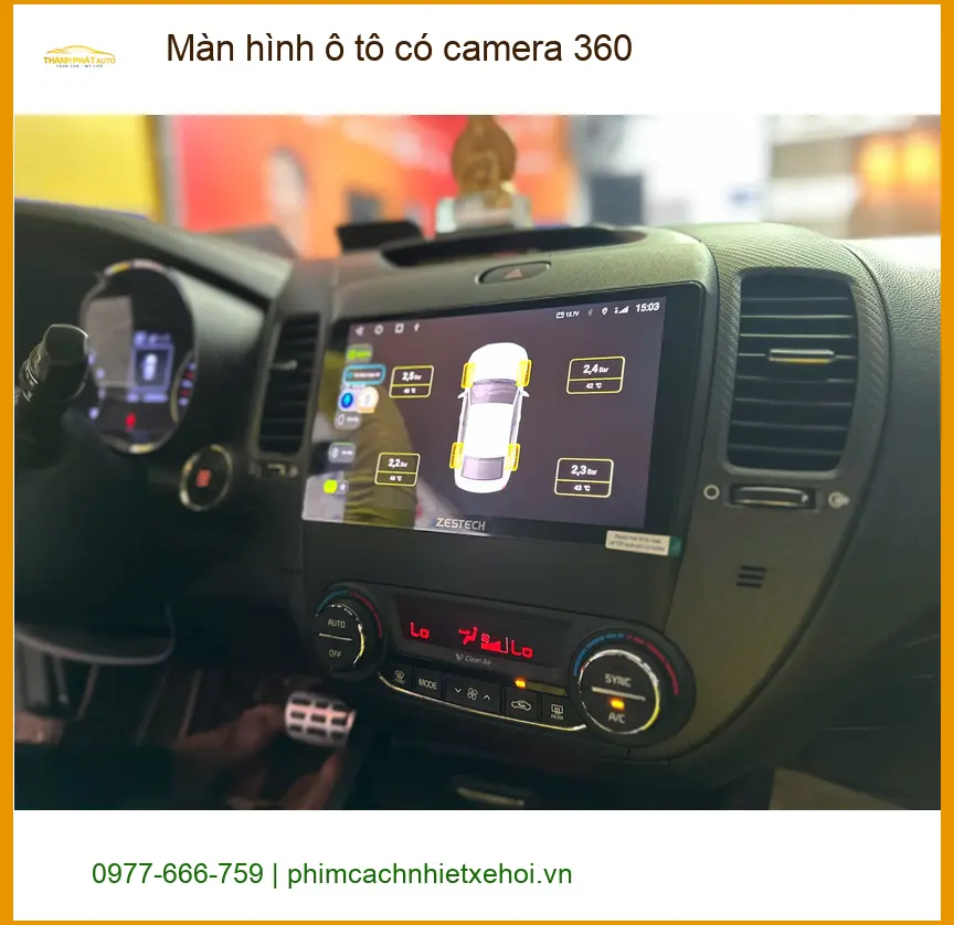 Anh Quốc Anh nâng cấp màn hình ô tô camera 360 cho Hyundai Kona tại Phú Nhuận ảnh thực tế 4