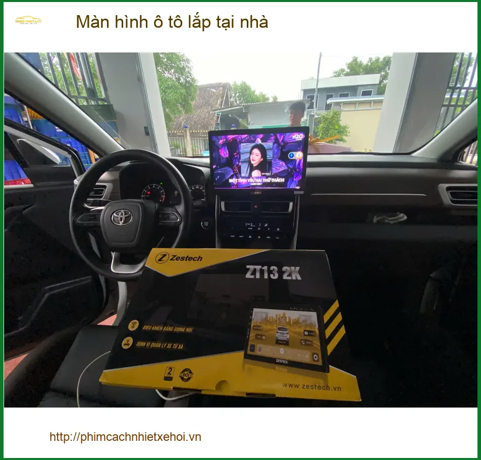 Chị Thảo lắp màn hình ô tô tận nhà Quận 2 cho Hyundai Accent mới ảnh thực tế 4