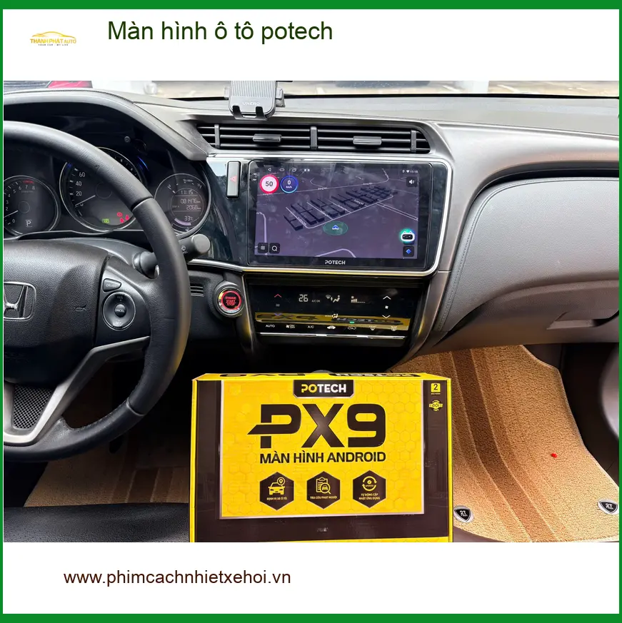 Chị Vân lắp màn hình ô tô Potech cho Honda CRV tại Quận 6 vì màn zin quá cũ