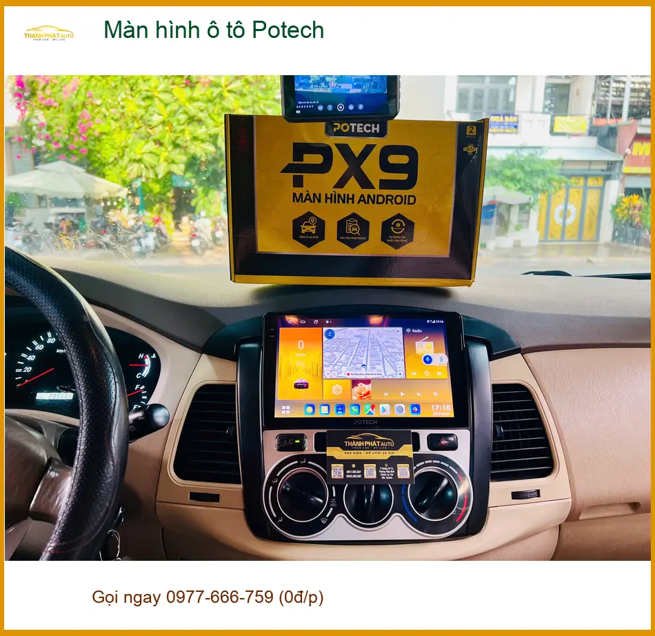 Chú Duy nâng cấp màn hình ô tô Potech cho Toyota Vios tại Quận 12 để cải thiện giải trí ảnh thực tế 2