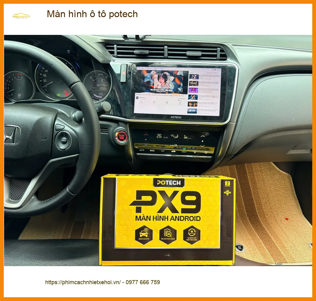 Anh Vĩnh nâng cấp màn hình ô tô Potech cho Toyota Cross tại Nhà Bè tiện nghi
