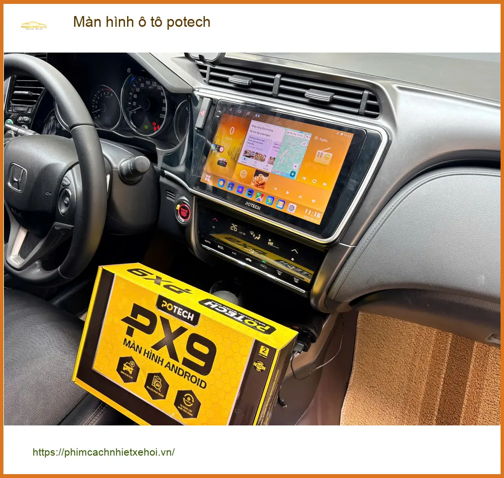 Anh Khang lắp màn hình Potech cho Honda CRV tại Quận 7
