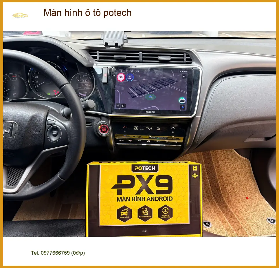 Anh Khang lắp màn hình Potech cho Honda CRV tại Quận 7 ảnh thực tế 2