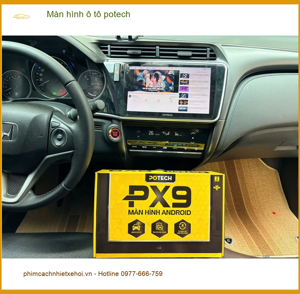 Anh Khang lắp màn hình Potech cho Honda CRV tại Quận 7 ảnh thực tế 4