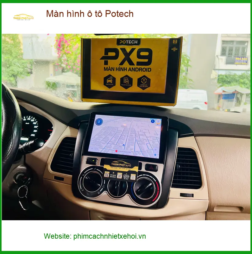 Bác Tùng lắp màn hình ô tô Potech cho Hyundai Accent tại Quận 9