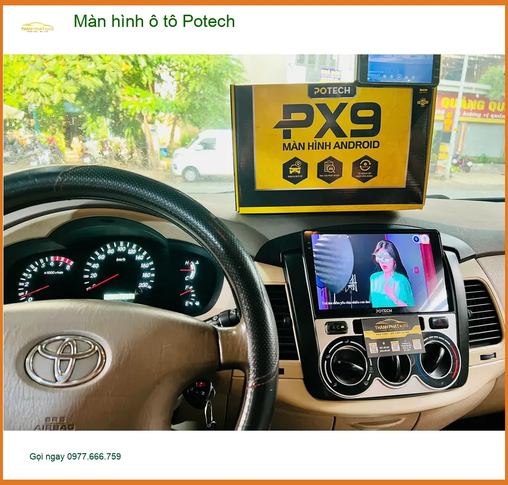 Bác Tùng lắp màn hình ô tô Potech cho Hyundai Accent tại Quận 9 ảnh thực tế 2