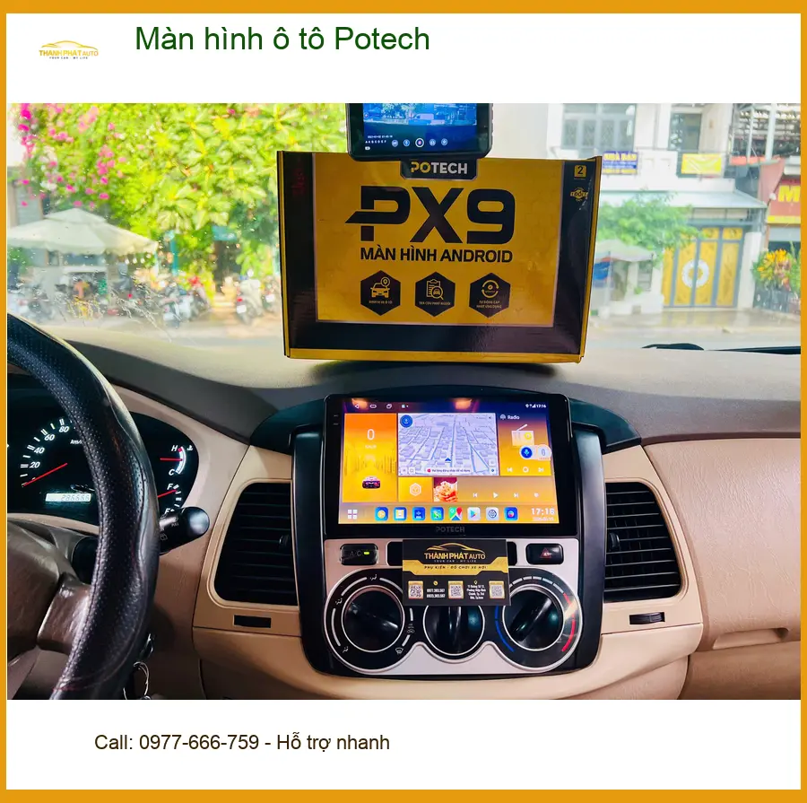 Bác Tùng lắp màn hình ô tô Potech cho Hyundai Accent tại Quận 9 ảnh thực tế 3