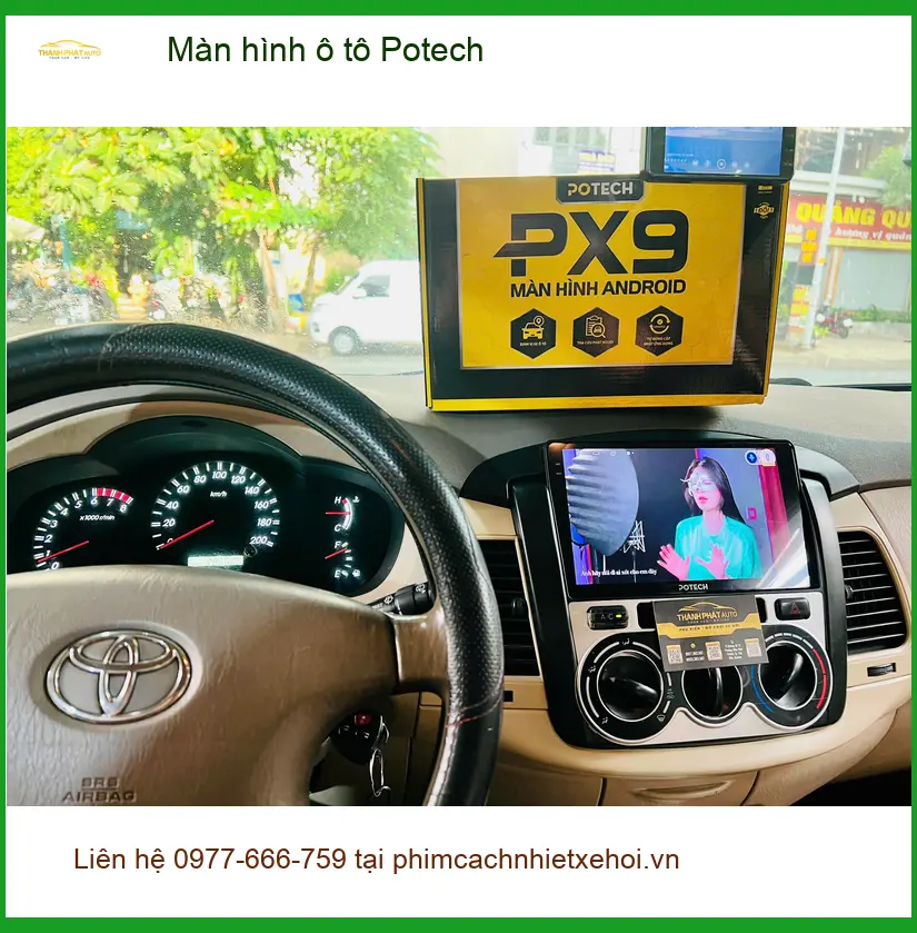 Anh Quang lắp màn hình ô tô Potech cho Hyundai Santa Fe tại Quận 2 ảnh thực tế 3