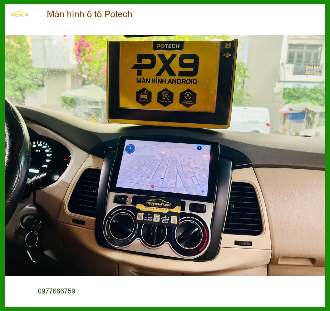 Anh Quang lắp màn hình ô tô Potech cho Hyundai Santa Fe tại Quận 2 ảnh thực tế 4