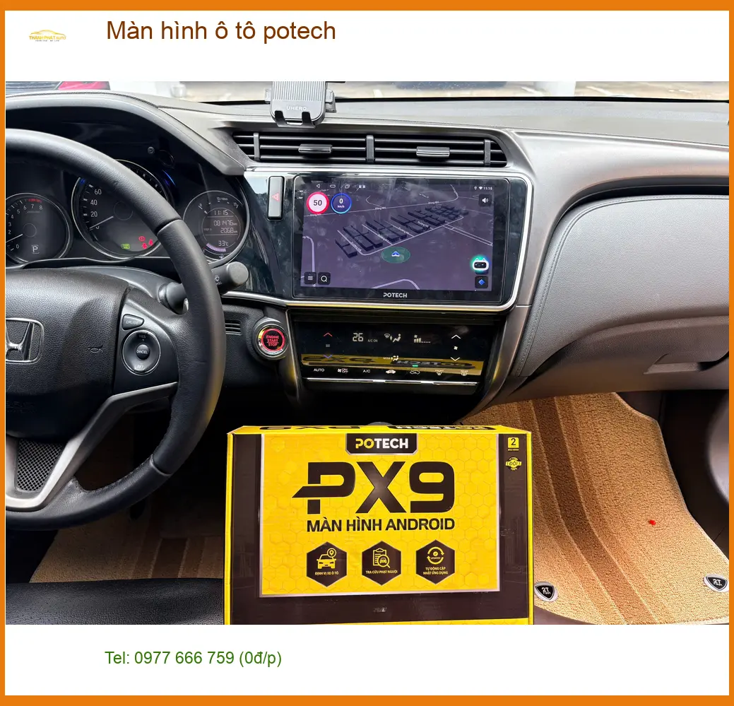 Anh Dũng lắp Màn hình ô tô potech cho Honda CR-V tại Quận Bình Thạnh
