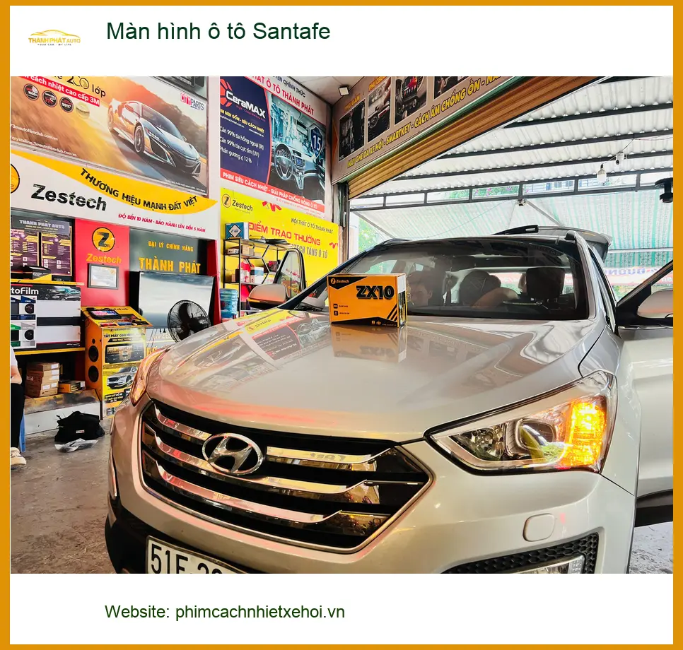 Anh Tùng nâng cấp màn hình ô tô Santafe tại Hóc Môn để trải nghiệm công nghệ mới ảnh thực tế 4