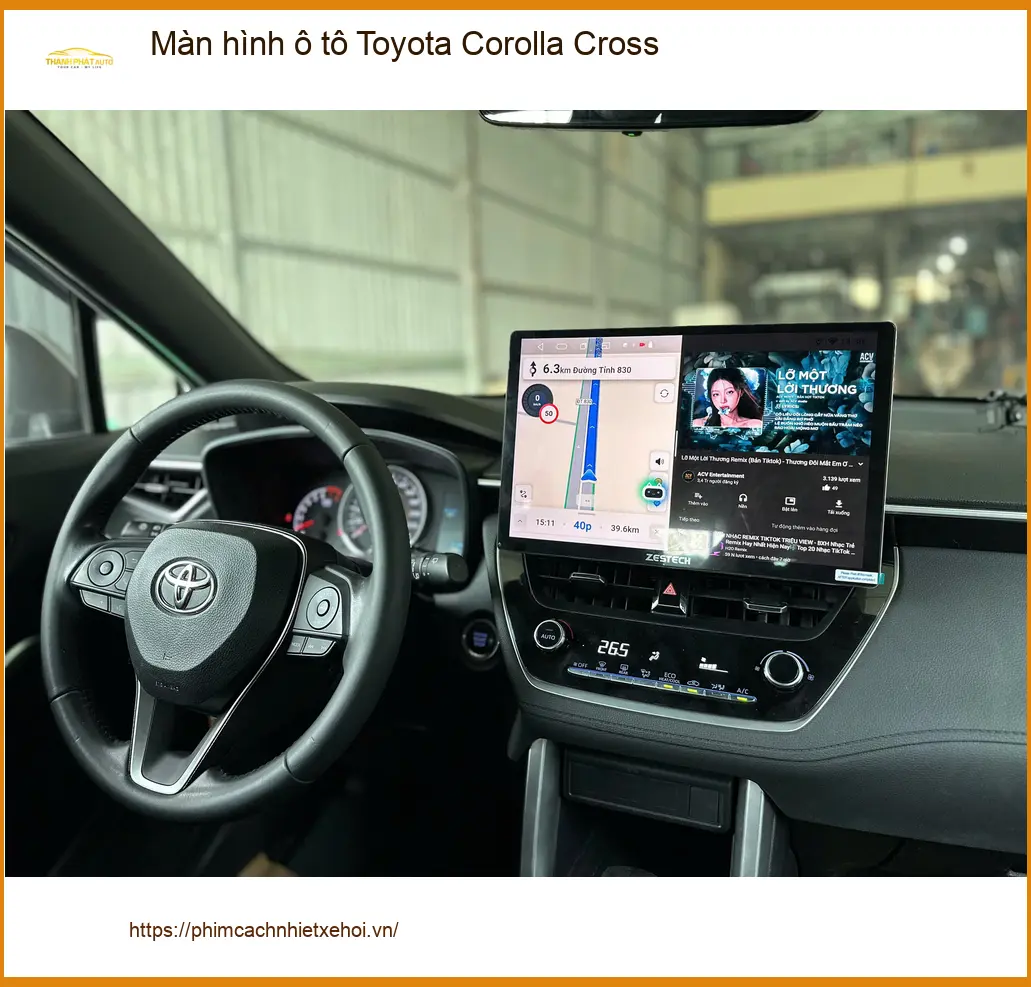 Anh Dũng nâng cấp màn hình Android cho Toyota Corolla Cross tại Bình Tân