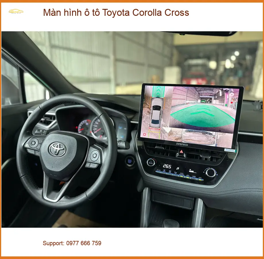 Anh Minh lắp màn hình ô tô Toyota Corolla Cross tại Quận 9 uy tín ảnh thực tế 3