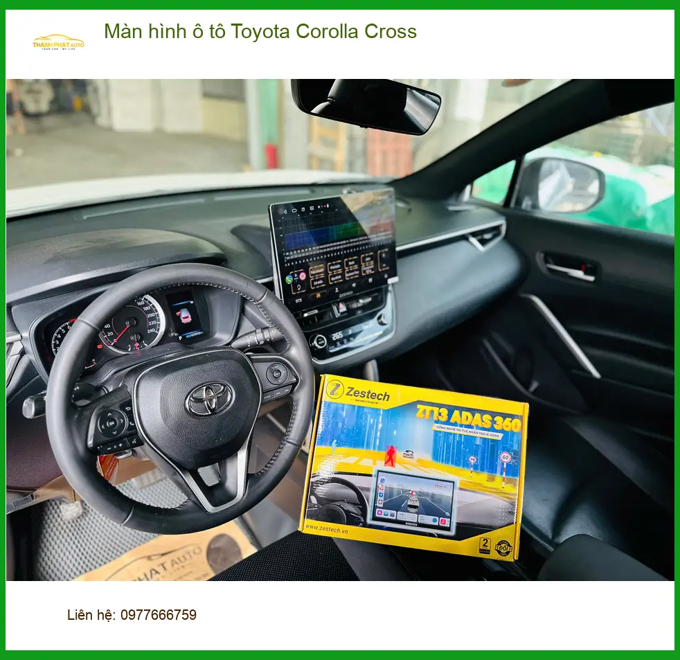 Chị Lan Hương lắp màn hình ô tô Toyota Corolla Cross Quận 2 để tiện đường ảnh thực tế 4