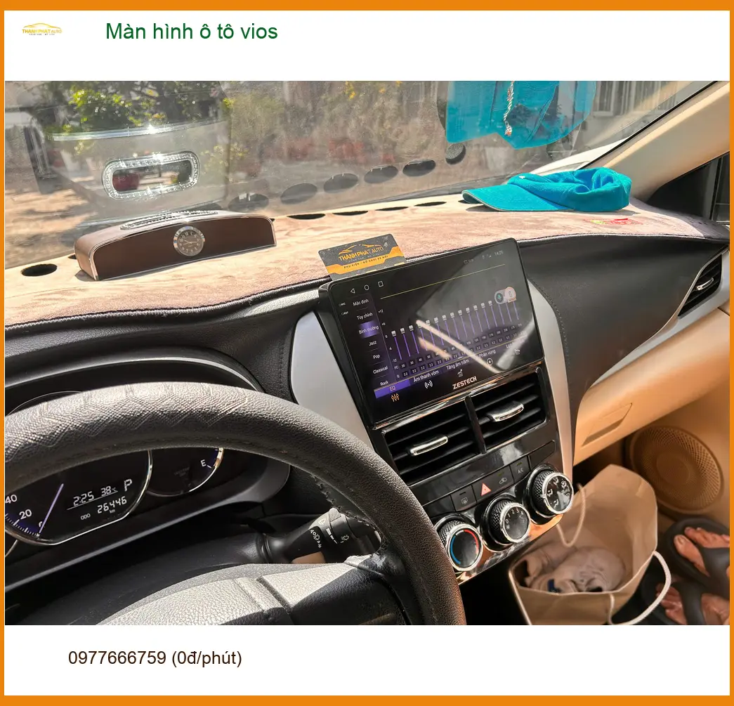 Chú Quang lắp màn hình Android ô tô cho Toyota Vios tại Hóc Môn để xem bản đồ tiện hơn