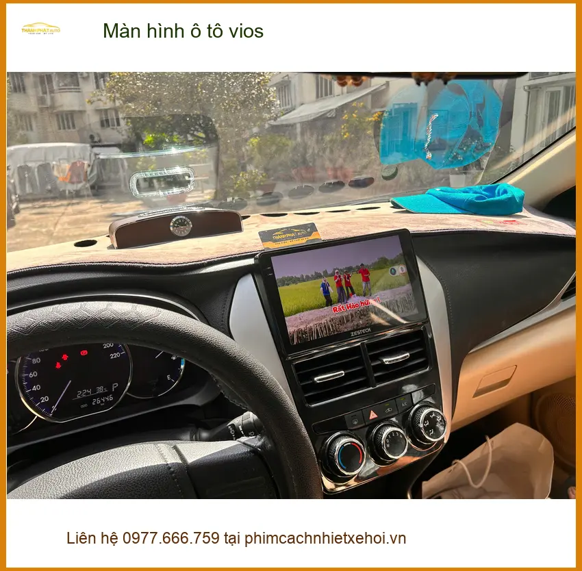 Chú Quang lắp màn hình Android ô tô cho Toyota Vios tại Hóc Môn để xem bản đồ tiện hơn ảnh thực tế 3
