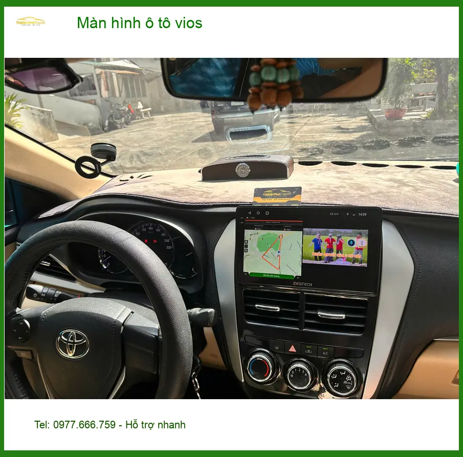 Chú Quang lắp màn hình Android ô tô cho Toyota Vios tại Hóc Môn để xem bản đồ tiện hơn ảnh thực tế 4