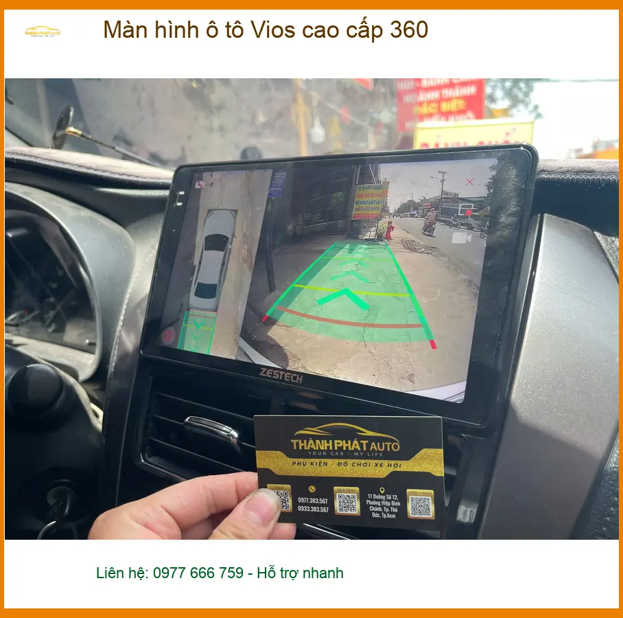 Nơi lắp màn hình ô tô Vios cao cấp 360 Quận 7 cho Anh Khải lái an toàn ảnh thực tế 3