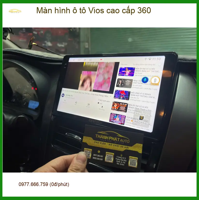 Nơi lắp màn hình ô tô Vios cao cấp 360 Quận 7 cho Anh Khải lái an toàn ảnh thực tế 4