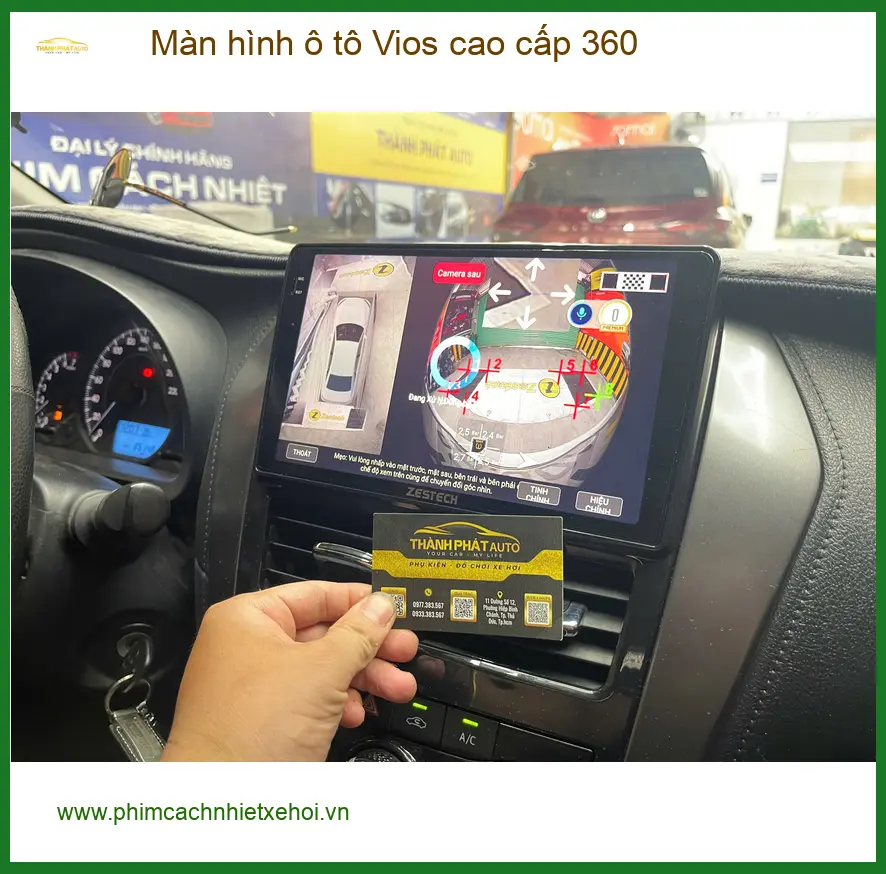 Nơi lắp màn hình ô tô Vios cao cấp 360 Quận 7 cho Anh Khải lái an toàn ảnh thực tế 5