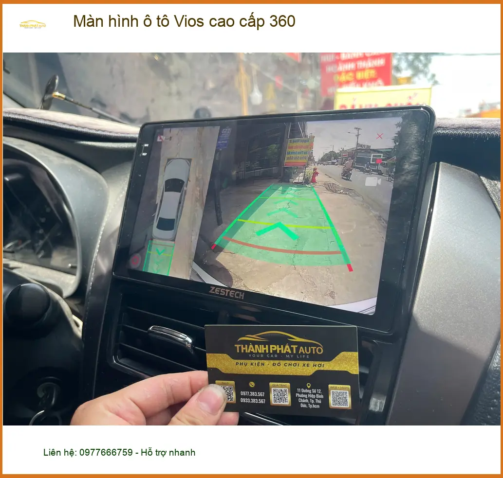 Anh Dũng lắp màn hình ô tô Vios 360 tại Củ Chi để lái xe an toàn. ảnh thực tế 2