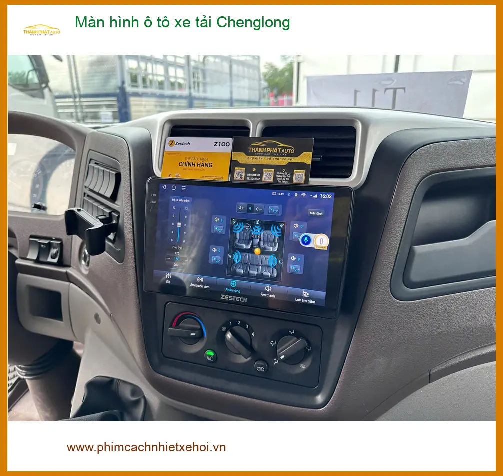 Anh Hưng lắp màn hình ô tô xe tải Chenglong tại Quận 2 để tiện theo dõi lộ trình ảnh thực tế 5