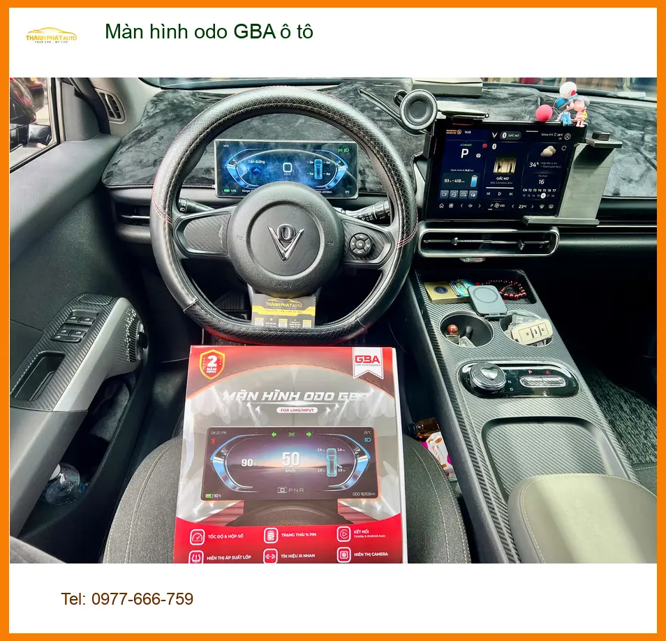 Anh Quang lắp màn hình odo GBA ô tô Hyundai Kona tại Quận 2 hiển thị rõ hơn ảnh thực tế 2
