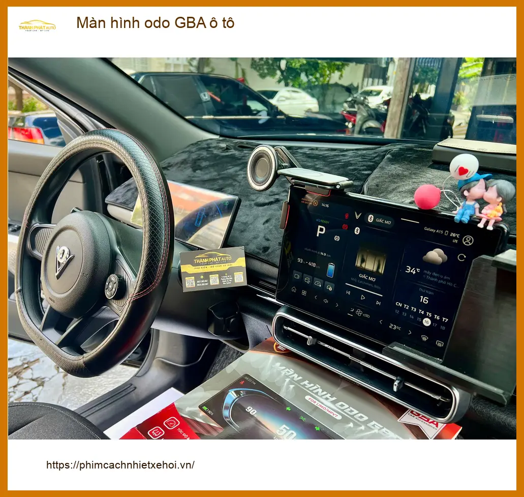 Anh Quang lắp màn hình odo GBA ô tô Hyundai Kona tại Quận 2 hiển thị rõ hơn ảnh thực tế 4