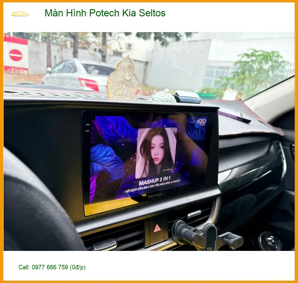 Anh Tùng nâng cấp Màn Hình Potech Kia Seltos tại Bình Chánh vì màn zin chậm ảnh thực tế 4
