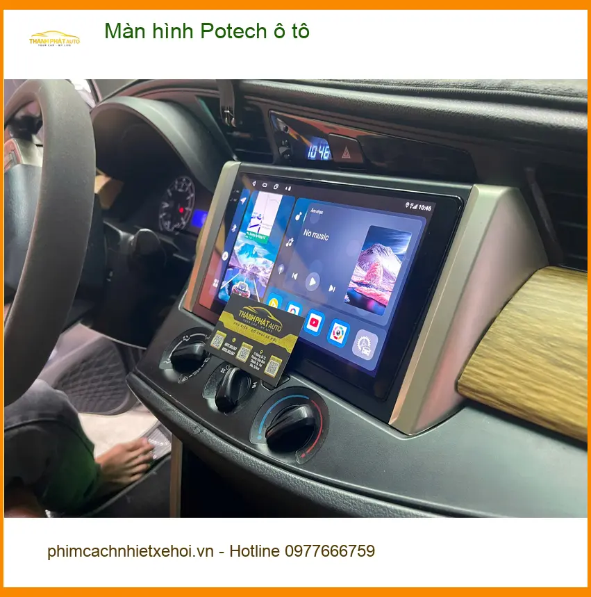 Chị Kiều lắp Màn hình Potech ô tô cho Honda CR-V tại Quận Tân Phú vì màn hình cũ bị giật lag ảnh thực tế 4