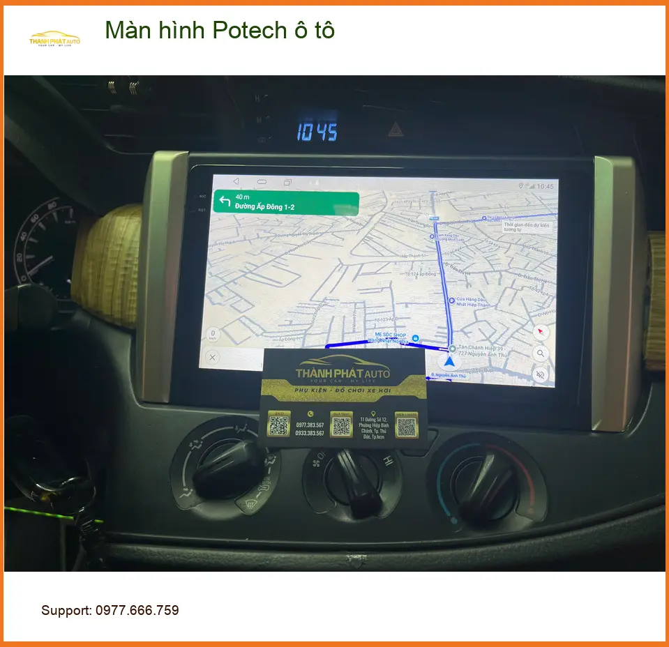 Chị Kiều lắp Màn hình Potech ô tô cho Honda CR-V tại Quận Tân Phú vì màn hình cũ bị giật lag ảnh thực tế 5
