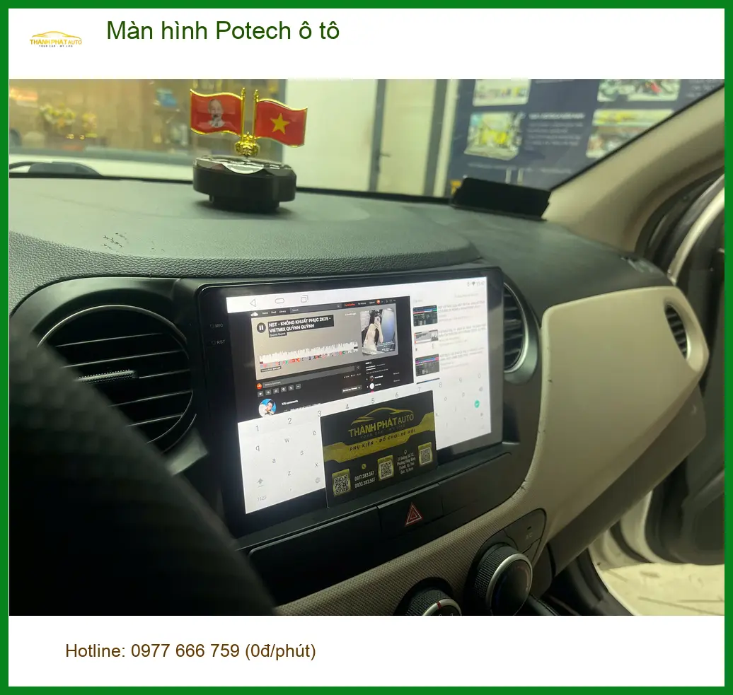 Anh Tấn lắp Màn hình Potech ô tô cho Hyundai Accent tại Hóc Môn, trải nghiệm lái đỉnh cao